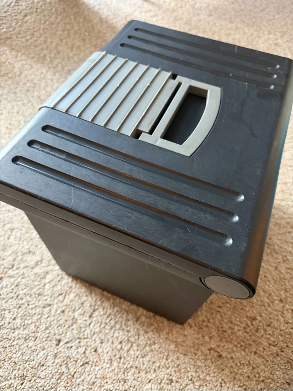 Vintage Newell Plastic Portable Letter File Box Organizer Storage Tote